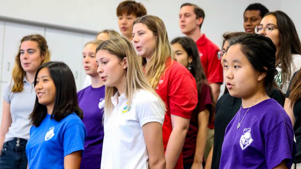Choir students representing the Performing Arts program at Ontario Christian High School