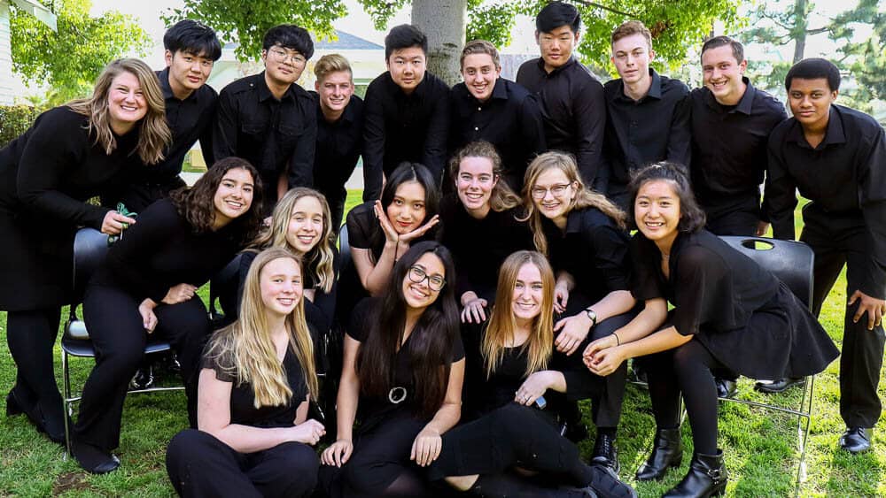 Choir students representing the Performing Arts program at Ontario Christian High School