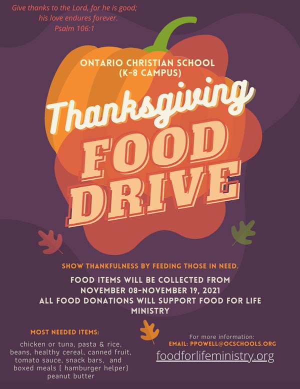 Fall Food Drive 2021