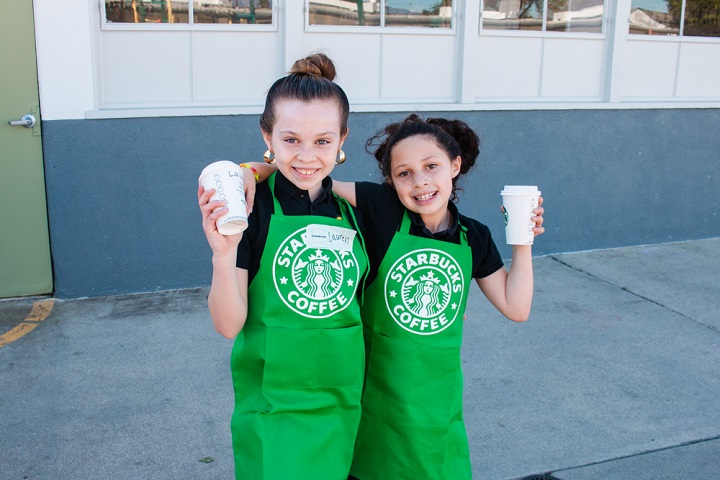 Ontario Christian Female Students Dressed Up as Starbucks Baristas for Career Day