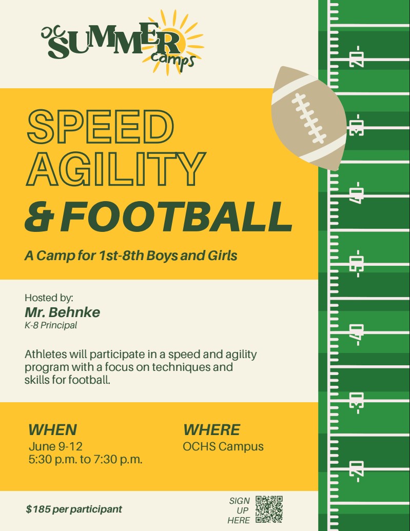 football summer camp flyer.