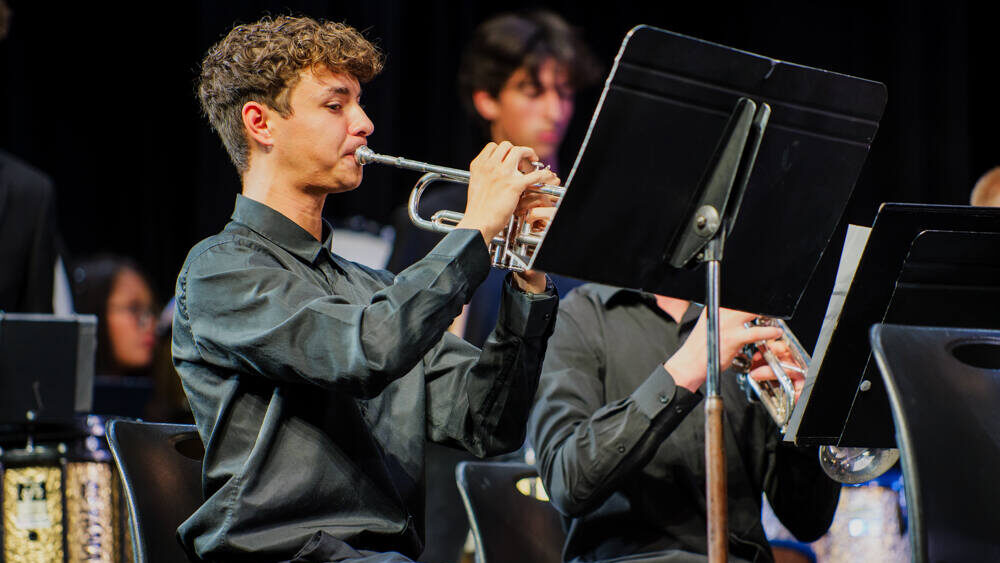 Concert Band students representing the Performing Arts program at Ontario Christian High School